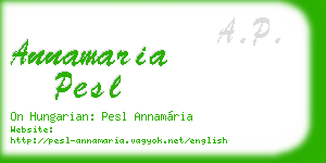 annamaria pesl business card